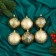 Set of balls plastic D-8 cm, 6 pcs "Madison" black gold