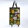Folding bag on Velcro, 2 wheels, colorful color