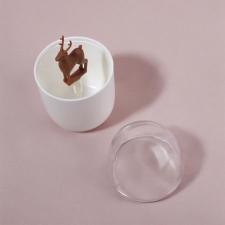 Organizer for storage "Deer", with a lid, D - 7 × 11 cm, white/transparent color-5