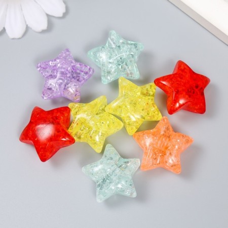 Busina Plastic for the creativity "Star. Colorful ice" multi -colored 1.3x2.6x2.6 cm