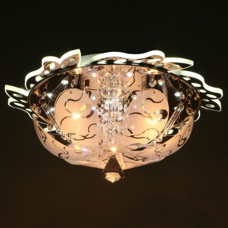 Economic light chandelier with PDU 33101/3 3x40W E27, LED backlight, chrome, 40x40x19 cm-4