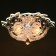 Economic light chandelier with PDU 33101/3 3x40W E27, LED backlight, chrome, 40x40x19 cm