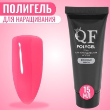 Polygel for building, 3 phase, 15 ml, LED/UV, neono-pink color