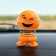 Smile on the spring, on the panel in the car, laughter, yellow