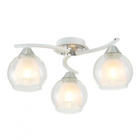 Ceiling chandelier Citilux "Christie" CL152130, 44x44x19 cm, 3x75W, E27, white color