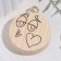Harvesting for creativity of a keychain "Smiley with a heart 4x4x1.2 cm
