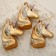 Jewelry decoration "Unicorn" (set of 3 pcs) 10x7 cm, gold