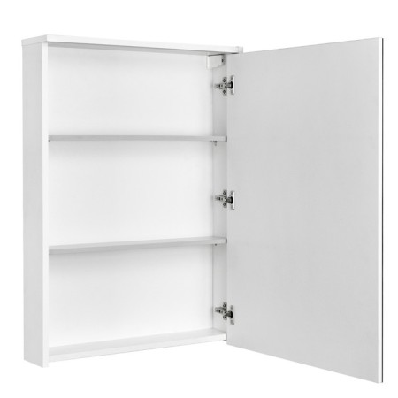 Aquaton Stone Carder Mirror, 60 cm, white color-1
