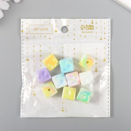 Busina for creativity Plastic "Cubed Cheese" Parotra Pastel Mix 1.4x1.4x1.4 cm-3