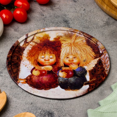 Decorative plate "Sweet Life", 20 x 0.4 x 0.32 cm, metal
