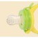 Nibbler for feeding, with silicone mesh, handle-pure handle, green color