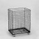 The basket-drill is folding, on wheels, 1 shelf, 60 × 40 × 80 cm, black color is black