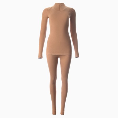 Women's thermal underwear (longshit, leggings) minku beige color, river 52-10