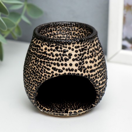 Aroma lamp ceramics "ribbed ball" mix 7x7x7.5 cm-3