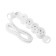 Duwi extension cord, 3 outlets, 3 m, 10 a, 2200 W, PVS 3x0.75 mm2, with salary, with a switch, white