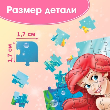 A set of puzzles 6 in 1 "Princess", 100 details in each puzzle-3