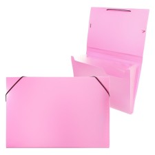Folder Carder Calligrata watercolor 6 department. A4 plastic 0.7mm flamingos, black resident