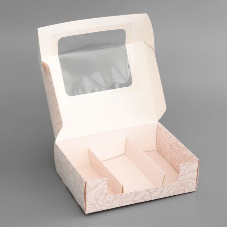 The box is folding, under 3 eclairs, confectionery packaging "You are beautiful", 20 x 15 x 6 cm-3