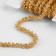 Decorative braid with beads, 6 mm, 2.7 ± 0.5 m, gold color