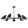 AIDA 7x40W E14 chandelier, black 71x71x45 cm