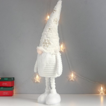 Interior doll "Santa Claus in a white cap with gold" sliding 80x22x14 cm-2
