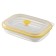 Silikobox transportation and storage container, silicone, folding, 600 ml, yellow color