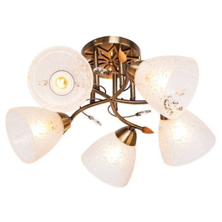 Lamp Ceiling Economic Court 1545YX/5, 5x40W, E27, 26x50x50 cm, bronze color-1