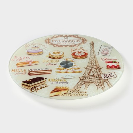 Glass stand for the cake rotating share "Paris", D = 32 cm ㅤ-2