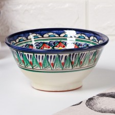Коса Риштанская Керамика "Узоры", 18 см, большая, синяя
