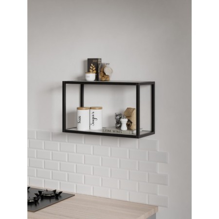 Hinged shelf 600, 600x250x360, black muar/Metropolitan Gray-2