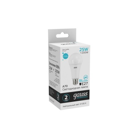 LED LED ELEMENTARY 25W A67 4100K neutr. Bel. E27 2100lm Gauss 73225-2