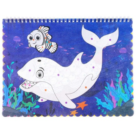 Coloring book Maintenance "Underwater World" felt-tip pens 12 centers, 3D glasses, water bottle-5