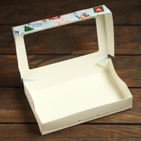 Gift Folding Box "New Year's Post", 20 x 12 x 4 cm-2