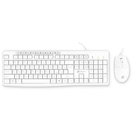 Keyboard + mouse oller S650 CLAV: White Mouse: White USB Multimedia (1875257)-1