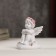 Polystone souvenir "Snowty Angel in a pink wax on the heart" 6.2x5x4.5 cm