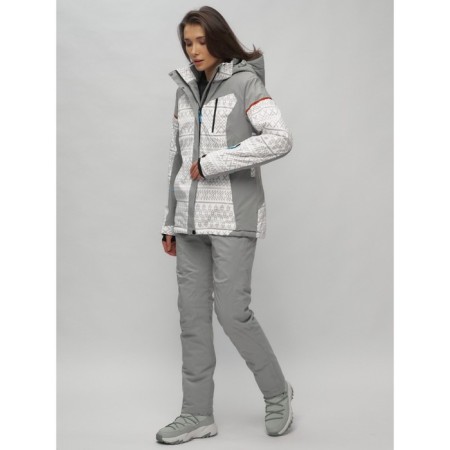 Ski jacket female winter, size 58, white color-14