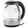 Electric kettle JVC JK-KE1516, glass, 2200 W, 1.7 l, black