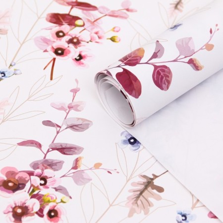 Glossy packaging paper "Flowers", 100 x 70 cm, 1 pc.-3