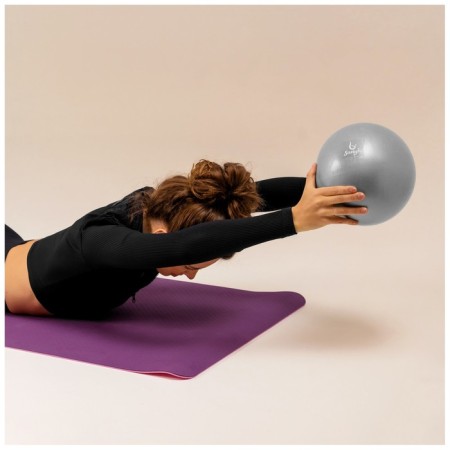 Yoga ball, 25 cm, 100 g, gray color-5