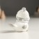 Polystone souvenir "White chick in a hat and knitted scarf" silver mix 5x3.5x5 cm