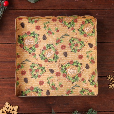 Birch for cookies "Christmas Post", 18 x 18 x 3 cm-3