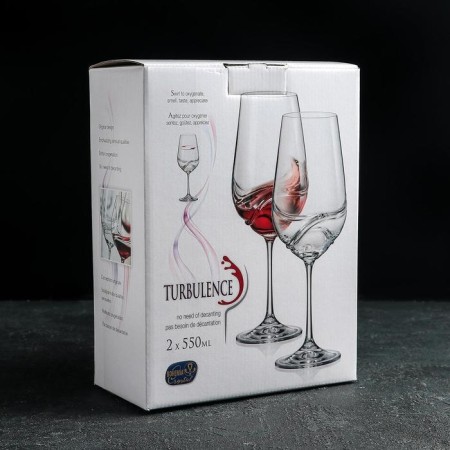 A set of glasses for wine "Turbulence", 550 ml, 2 pcs-1