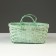 Wicker basket, 26 x 13 x 11 cm, green, bamboo