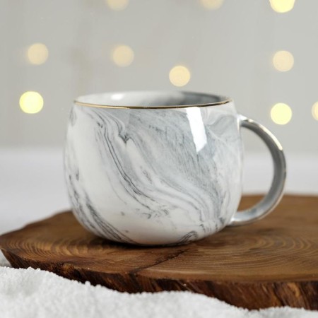 Ceramic mug "is nowhere better", 350 ml, the color is gray-2