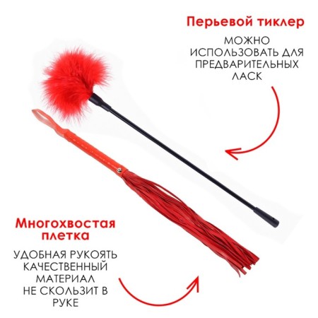 Erotic set of BDSM OKI-FCHE "100% orgasm", 27 objects, red-19