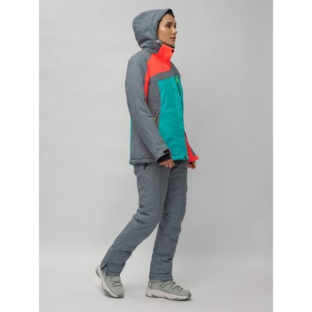 Ski suit female, size 44, green color-17