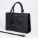 Women's bag El Masta with a zipper, external pocket, long belt, black color