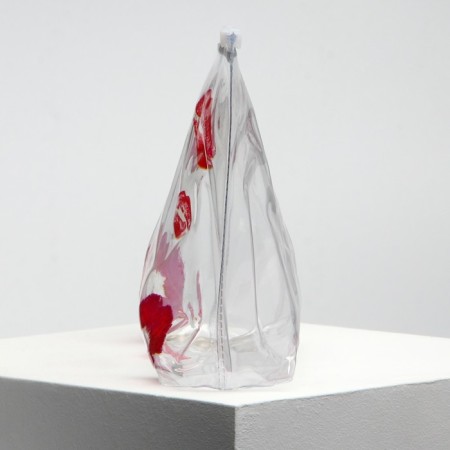 Cosmetic bag from the transparent PVC "Kiss" with a zip-block fastener-2