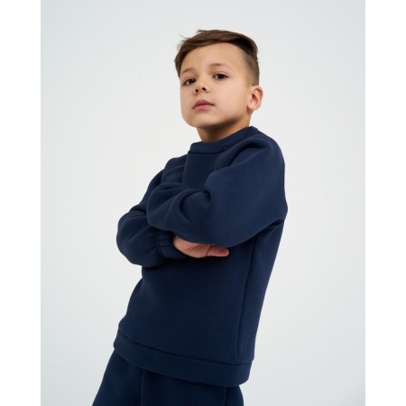 Костюм детский с начёсом (джемпер, брюки) KAFTAN "Basic line" р.36 (134-140), синий-3