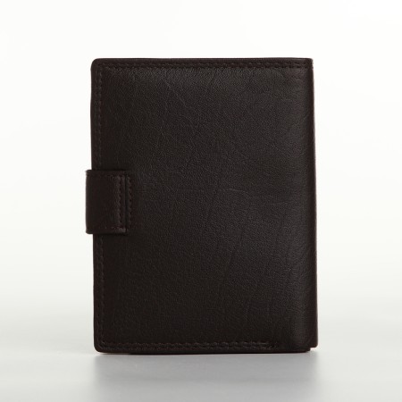 Male purse on magnet 3 in 1, department for auto documents, passports, brown color-1